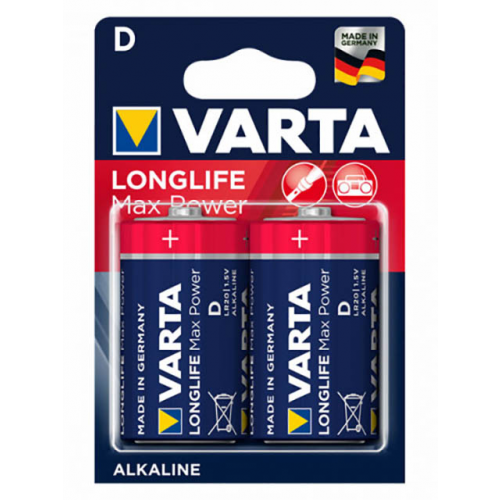 Батарейка D - Varta Longlife Max Power 4720 (2 штуки) VR LR20/2BL LLMP