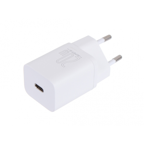 Зарядное устройство Baseus Super Si Quick Charger 1C 20W EU Sets White + Type-C - Lightning TZCCSUP-B02
