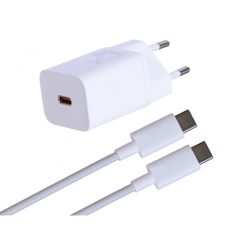 Зарядное устройство Baseus Super Si Quick Charger 1C 25W EU Sets + кабель Type-C 3A 1m White TZCCSUP-L02