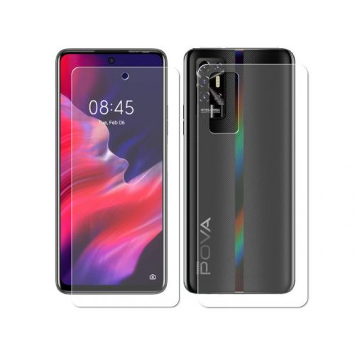 Гидрогелевая пленка LuxCase для Tecno Pova 2 0.14mm Front and Back Transparent 86584