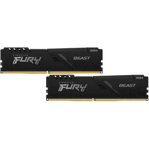 Модуль памяти Kingston Fury Black DDR4 DIMM 2666Mhz PC21300 CL16 - 16Gb Kit (2x8Gb) KF426C16BBK2/16