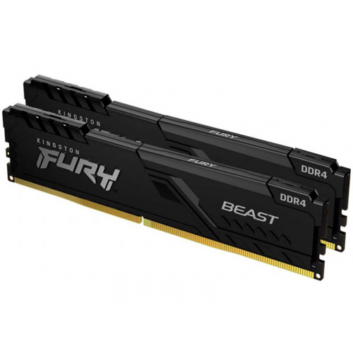Модуль памяти Kingston Fury Black DDR4 DIMM 3200Mhz PC25600 CL16 - 16Gb Kit (2x8Gb) KF432C16BBK2/16