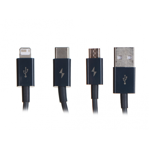 Аксессуар Baseus Superior USB - MicroUSB/Lightning/Type-C 3.5A 1.5m Blue CAMLTYS-03