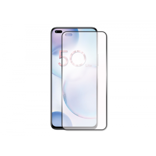 Защитное стекло LuxCase для Honor 50 Lite 2.5D 0.33mm Full Glue Black Frame 78541