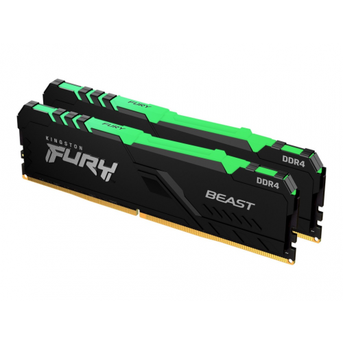 Модуль памяти Kingston Fury Beast RGB DDR4 DIMM 3733Mhz PC29800 CL19 - 16Gb Kit (2x8Gb) KF437C19BBAK2/16