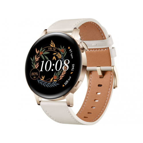 Умные часы HUAWEI Watch GT 3 Classic 42 мм, белый/золотистый