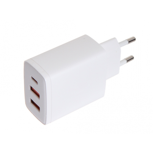 Зарядное устройство Baseus Compact Quick Charger 2xUSB USB Type-C 30W EU White CCXJ-E02