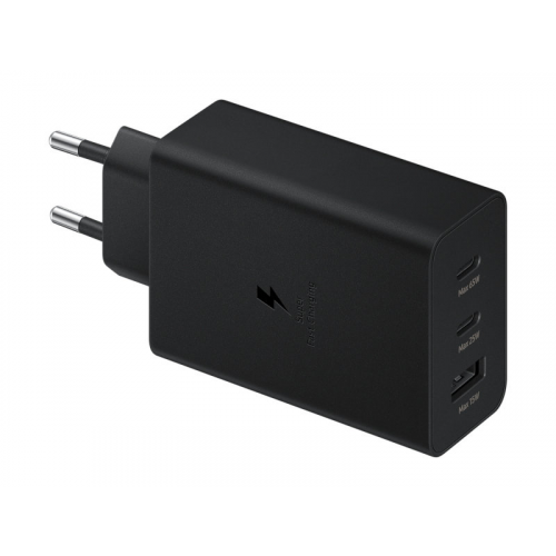 Зарядное устройство Samsung EP-T6530 65W 2xType-C + USB Black