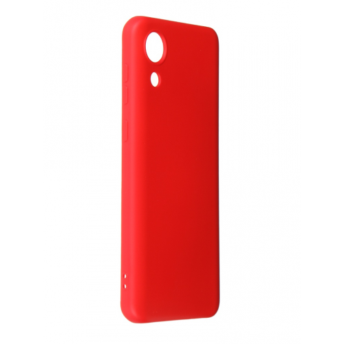 Чехол DF для Samsung Galaxy A03 Core Silicone Red sOriginal-33