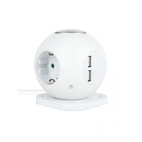 Сетевой фильтр Rombica Neo Spherum 3 Sockets 2 USB 1.5m White PSE-004