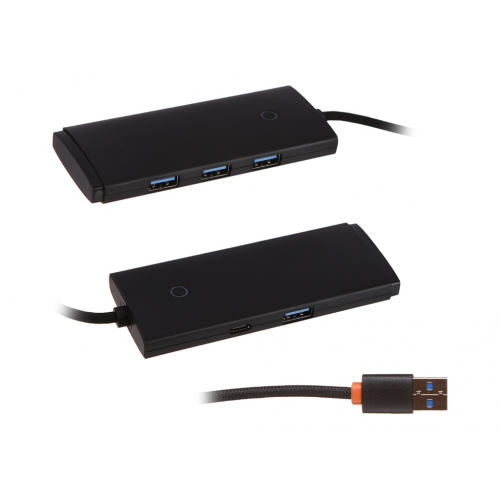 Хаб USB Baseus Lite Series 4-Port USB-A HUB USB-A - 4xUSB 3.0 1m Black WKQX030101