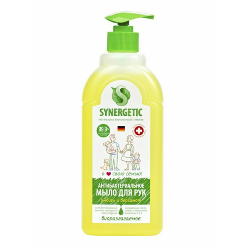 Жидкое мыло Synergetic Имбирь и бергамот антибактериальное 500ml 4607971450917