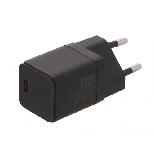 Зарядное устройство Baseus GaN3 Fast Charger 1C 30W EU Black CCGN010101