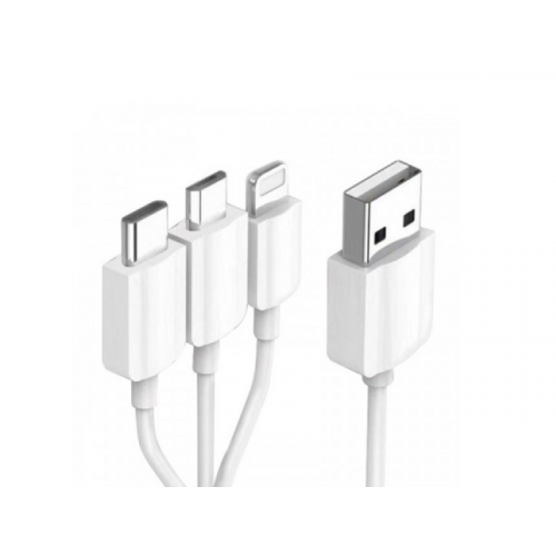 Аксессуар KS-is USB - USB-C/Lightning/MicroUSB 1.2m KS-478W-1.2