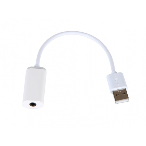 Звуковая карта Ugreen US206 USB-A Male - 3.5mm Aux White 30712