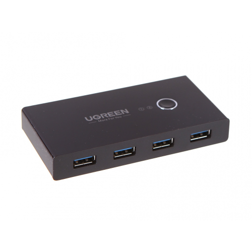 Переключатель KVM Ugreen US216 USB 3.0 Sharing Switch Box Black 30768