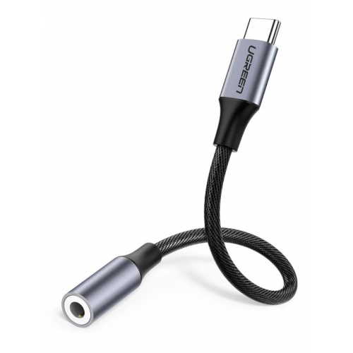 Аксессуар Ugreen AV142 USB Type-C to 3.5mm Female Cable 10cm Grey 30632