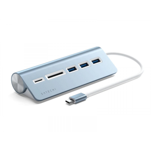 Хаб USB Satechi Type-C Aluminum USB Hub - Micro/SD Card Reader ST-TCHCRB