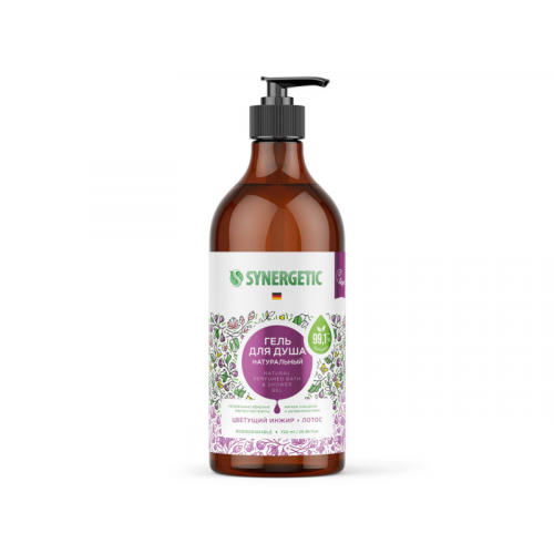 Гель для душа Synergetic Цветущий инжир и лотос 750ml 4607971452911