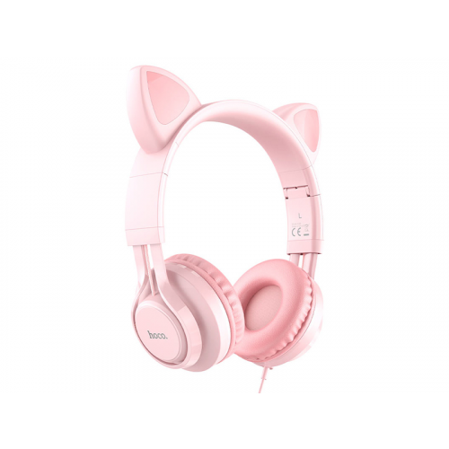 Наушники Hoco W36 Cat Pink 6931474770394