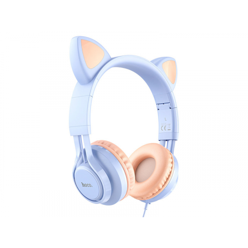 Наушники Hoco W36 Cat Light Blue 6931474770417