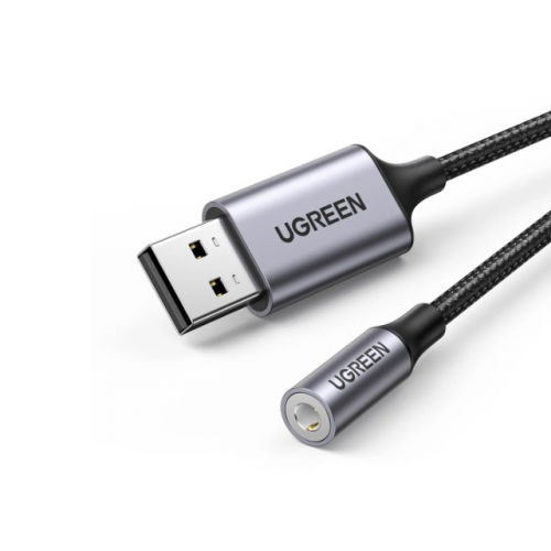 Аксессуар Ugreen CM477 USB 2.0 to 3.5mm 0.25cm Dark Grey 30757