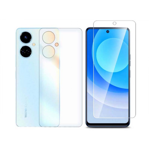 Гибридное защитное стекло Krutoff для Tecno Camon 19 Front and Back 270378