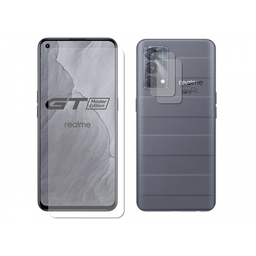 Гибридное защитное стекло Krutoff для Realme GT ME + защита камеры 2шт 270551