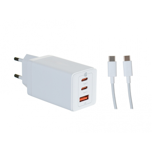 Зарядное устройство Baseus GaN5 Pro Fast Charger USB - 2xUSB-C 65W + cable USB Type-C CCGAN65E5 / CCGP120202