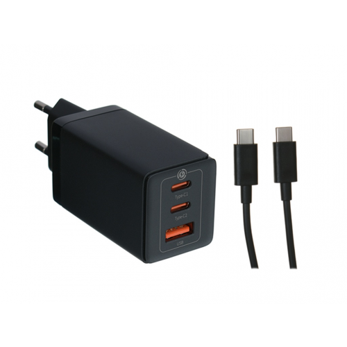 Зарядное устройство Baseus GaN5 Pro Quick Charger USB - 2xUSB-C 65W + cable USB Type-C CCGAN65E5 / CCGP120201