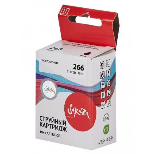 Картридж Sakura SIC13T26614010 (схожий с Epson C13T26614010) 266 Black для Epson WorkForce WF-100W