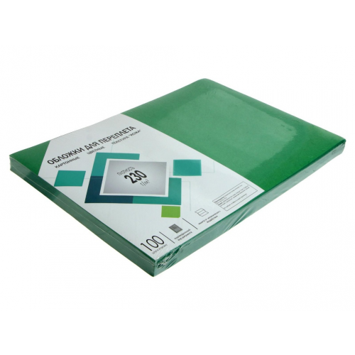 Обложки для переплета Гелеос А3 100шт Leather Green CCA3G