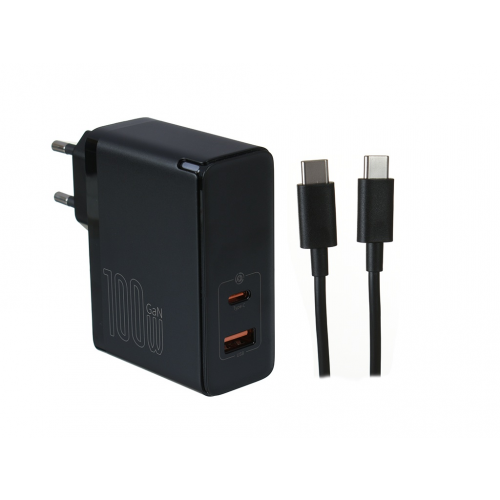Зарядное устройство Baseus GaN5 Pro C+U 100W + кабель Type-C Black CCGP090201