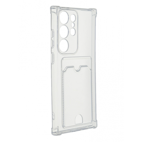 Чехол Zibelino для Samsung Galaxy S23 Ultra Silicone Card Holder защита камеры Transparent ZSCH-SAM-S23-ULT-CAM-TRN
