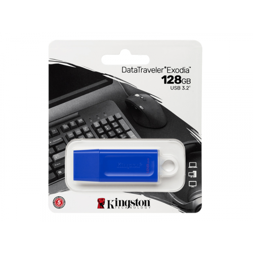 USB Flash Drive 128Gb - Kingston DataTraveler Exodia Blue KC-U2G128-7GB