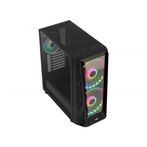 Корпус AeroCool NightHawk Duo V1 ATX без БП NightHawk Duo-G-BK-v1