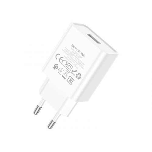 Зарядное устройство Borofone BA74A Aspirer 1xUSB 2.1А White 6974443388640