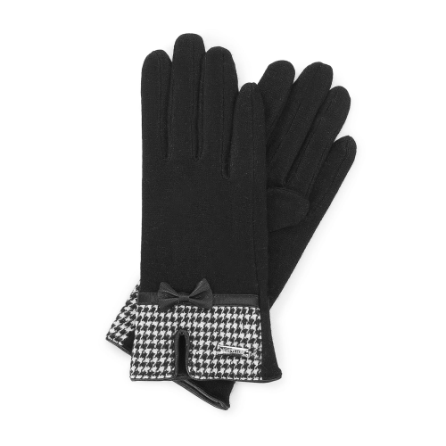 Женские перчатки с узором "гусиная лапка" WITTCHEN 47-6-117-1