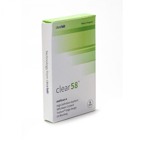 Линзы контактные ClearLab Clear 58 (8.3/-0,50) 6шт КЛИАЛЭБ СГ ПТЕ. ЛТД
