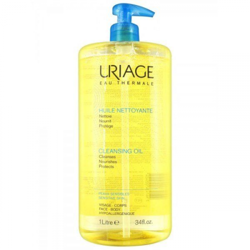Масло для лица и тела пенящееся очищающее помпа Uriage/Урьяж 1л Uriage Lab. FR