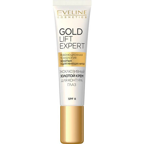 Крем для контура глаз эксклюзивный золотой против морщин Gold Lift Expert Eveline/Эвелин15 мл