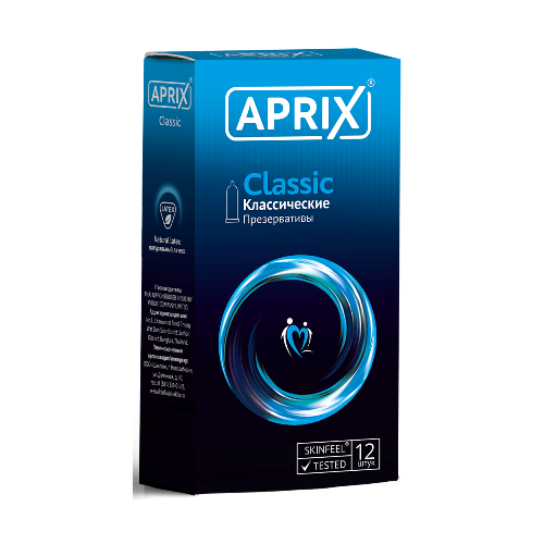 Презервативы Aprix (Априкс) Classic классические 12 шт Ханкоок Латекс Гонгуп Ко.ЛТД