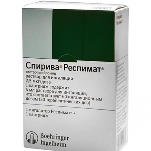 Спирива Респимат раствор для ингал. 2,5мкг/доза 4мл Boehringer Ingelheim