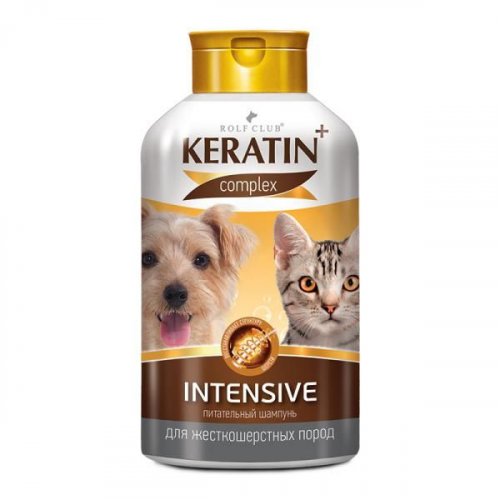 Шампунь для жесткошерстных кошек и собак Intensive Keratin+ 400мл АО "НПФ "Экопром"