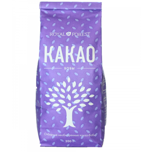 Какао-бобы необжаренные 200г