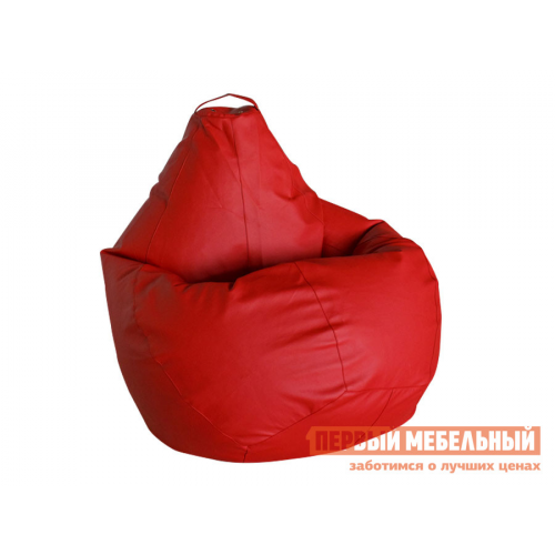 Кресло-мешок Ашли Красная экокожа, XL
