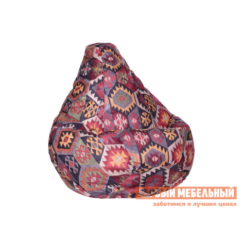 Кресло-мешок Велюр Мехико Бордовый, XL