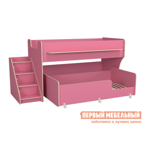 Кровать-чердак Минки Розовый