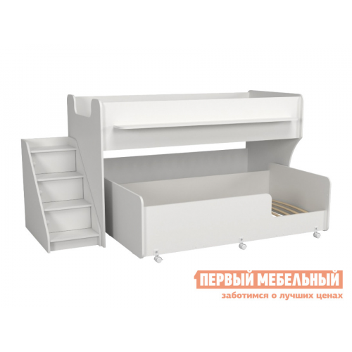 Кровать-чердак Минки Белый