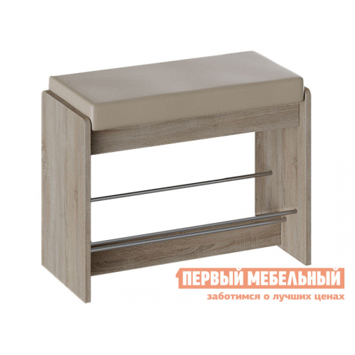 Обувница Тайм Дуб Сонома трюфель / Бежевый, кожзам